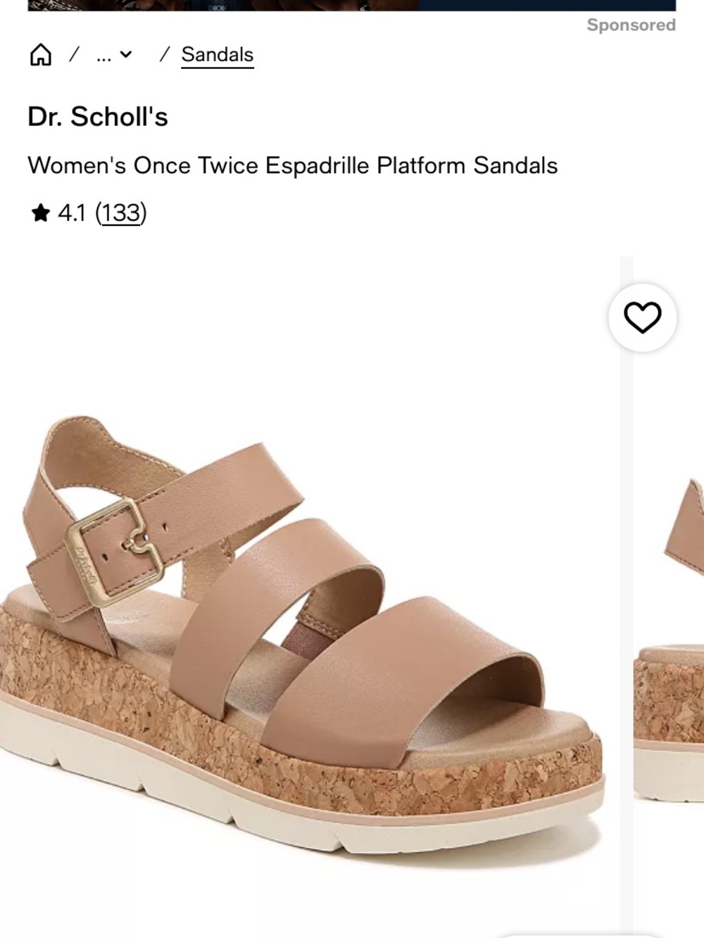 Dr. Scholl's Taupe Strappy Espadrille Platform Sandals
